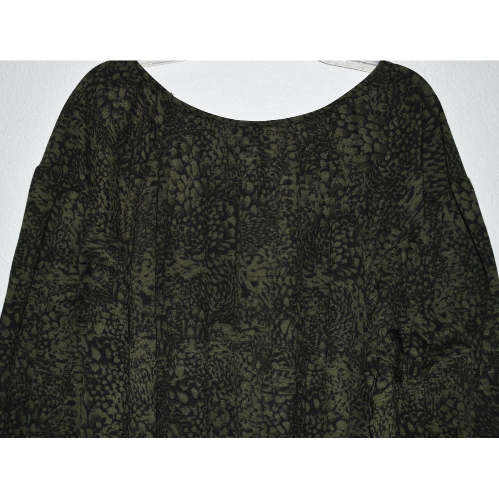 Ava & Viv Top 3X Green Floral Stretch Long Sleeve Lightweight‎ Flowey Pullover - Picture 8 of 16